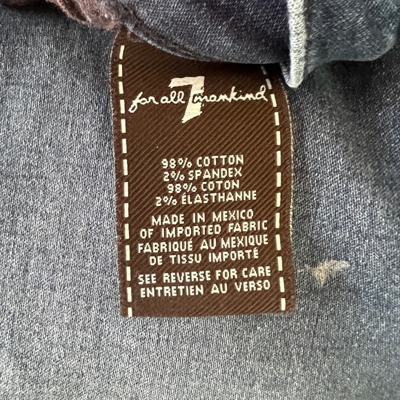 7 For all Mankind Size 26 -  "Roxanne" Mid Rise Skinny Jean w/ Stretch - Picture 4 of 6